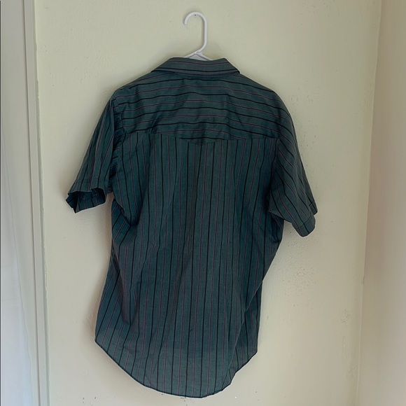 Men's Green Striped Shirt - Picture 2 of 2